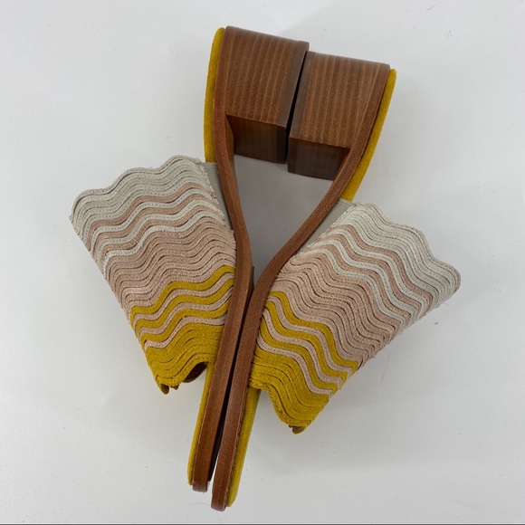 Frye yellow pink retro suede wave miles NEW - Picture 5 of 9